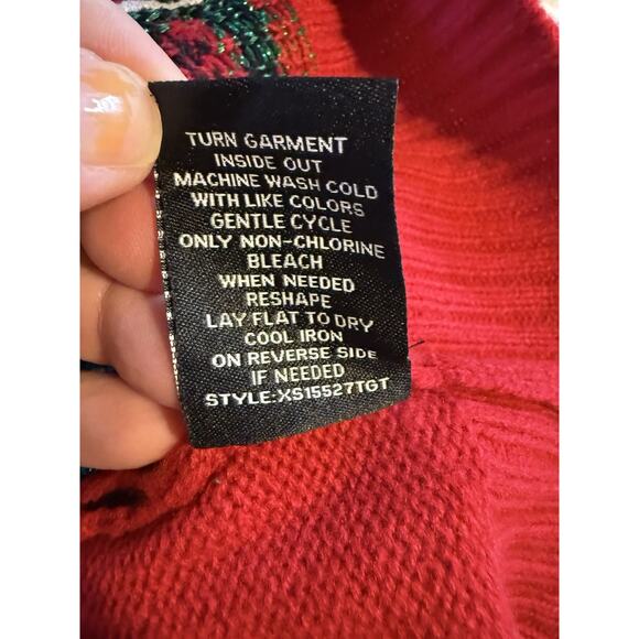 33 Degrees Women’s Size S Lama Ugly Christmas Sweater Multicolor Animal Print - Picture 6 of 8